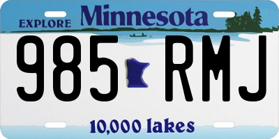 MN license plate 985RMJ