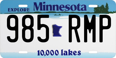 MN license plate 985RMP