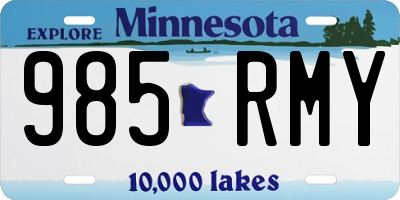 MN license plate 985RMY