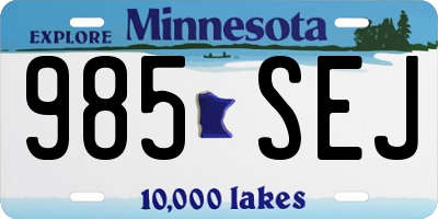 MN license plate 985SEJ