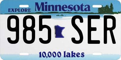 MN license plate 985SER