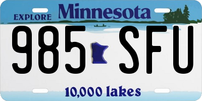 MN license plate 985SFU