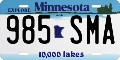 MN license plate 985SMA