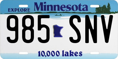 MN license plate 985SNV