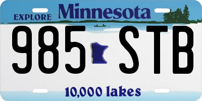 MN license plate 985STB