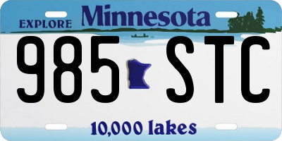 MN license plate 985STC