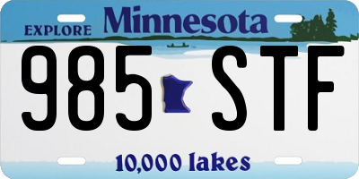 MN license plate 985STF