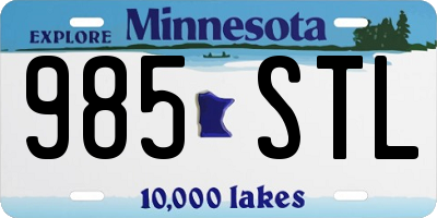 MN license plate 985STL