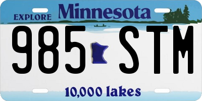 MN license plate 985STM