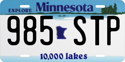 MN license plate 985STP