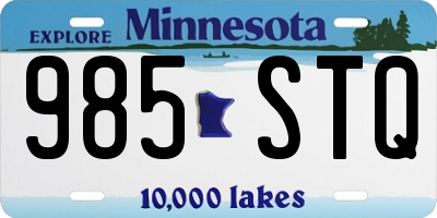MN license plate 985STQ