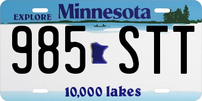 MN license plate 985STT