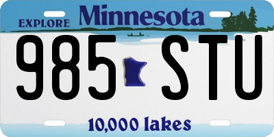 MN license plate 985STU