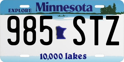 MN license plate 985STZ
