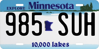 MN license plate 985SUH