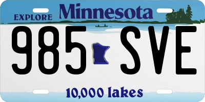 MN license plate 985SVE