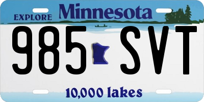 MN license plate 985SVT