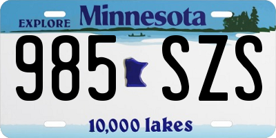 MN license plate 985SZS