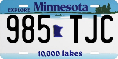 MN license plate 985TJC