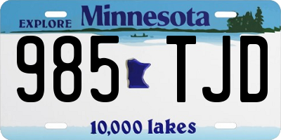 MN license plate 985TJD
