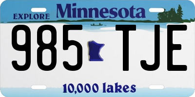 MN license plate 985TJE