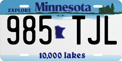 MN license plate 985TJL
