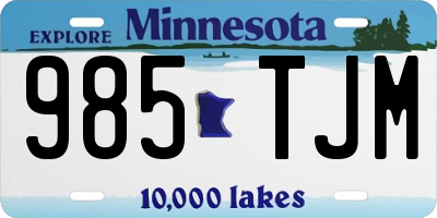 MN license plate 985TJM