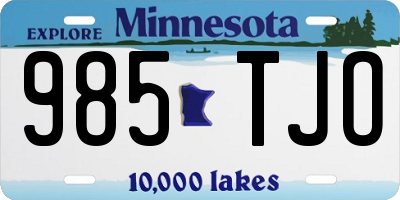 MN license plate 985TJO