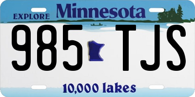 MN license plate 985TJS