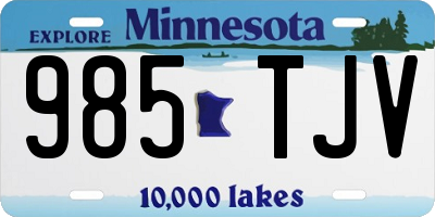 MN license plate 985TJV