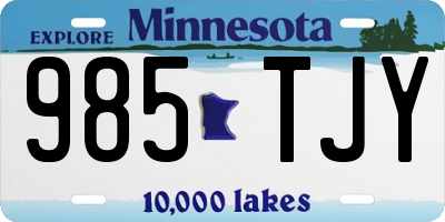 MN license plate 985TJY