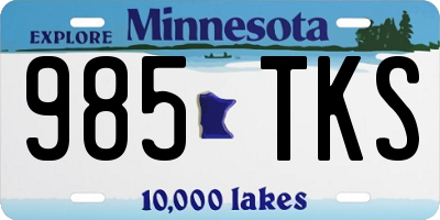 MN license plate 985TKS