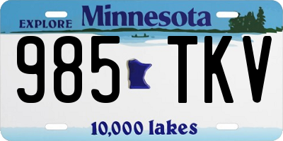 MN license plate 985TKV