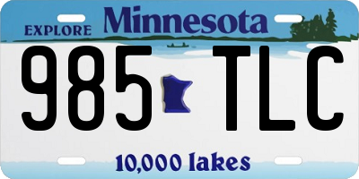 MN license plate 985TLC