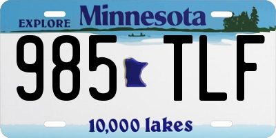 MN license plate 985TLF