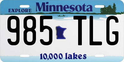 MN license plate 985TLG
