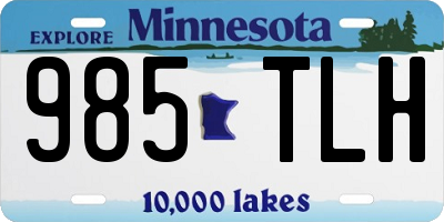 MN license plate 985TLH