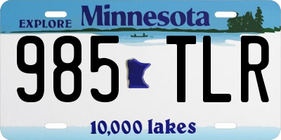 MN license plate 985TLR