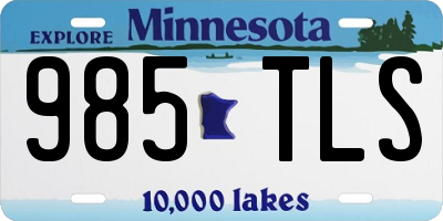 MN license plate 985TLS