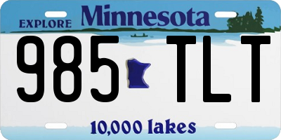 MN license plate 985TLT