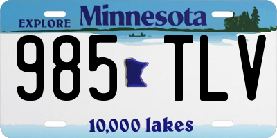 MN license plate 985TLV