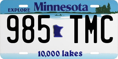 MN license plate 985TMC