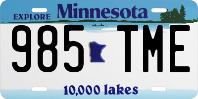 MN license plate 985TME