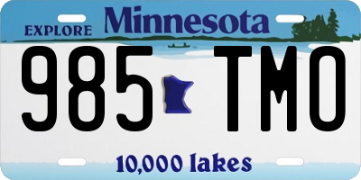 MN license plate 985TMO