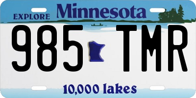 MN license plate 985TMR