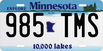 MN license plate 985TMS