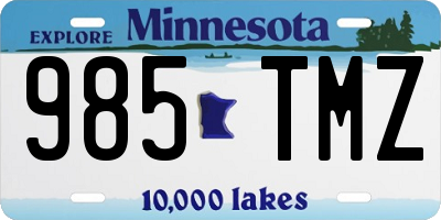 MN license plate 985TMZ