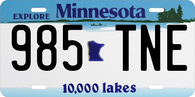 MN license plate 985TNE