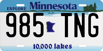 MN license plate 985TNG