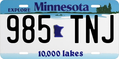 MN license plate 985TNJ